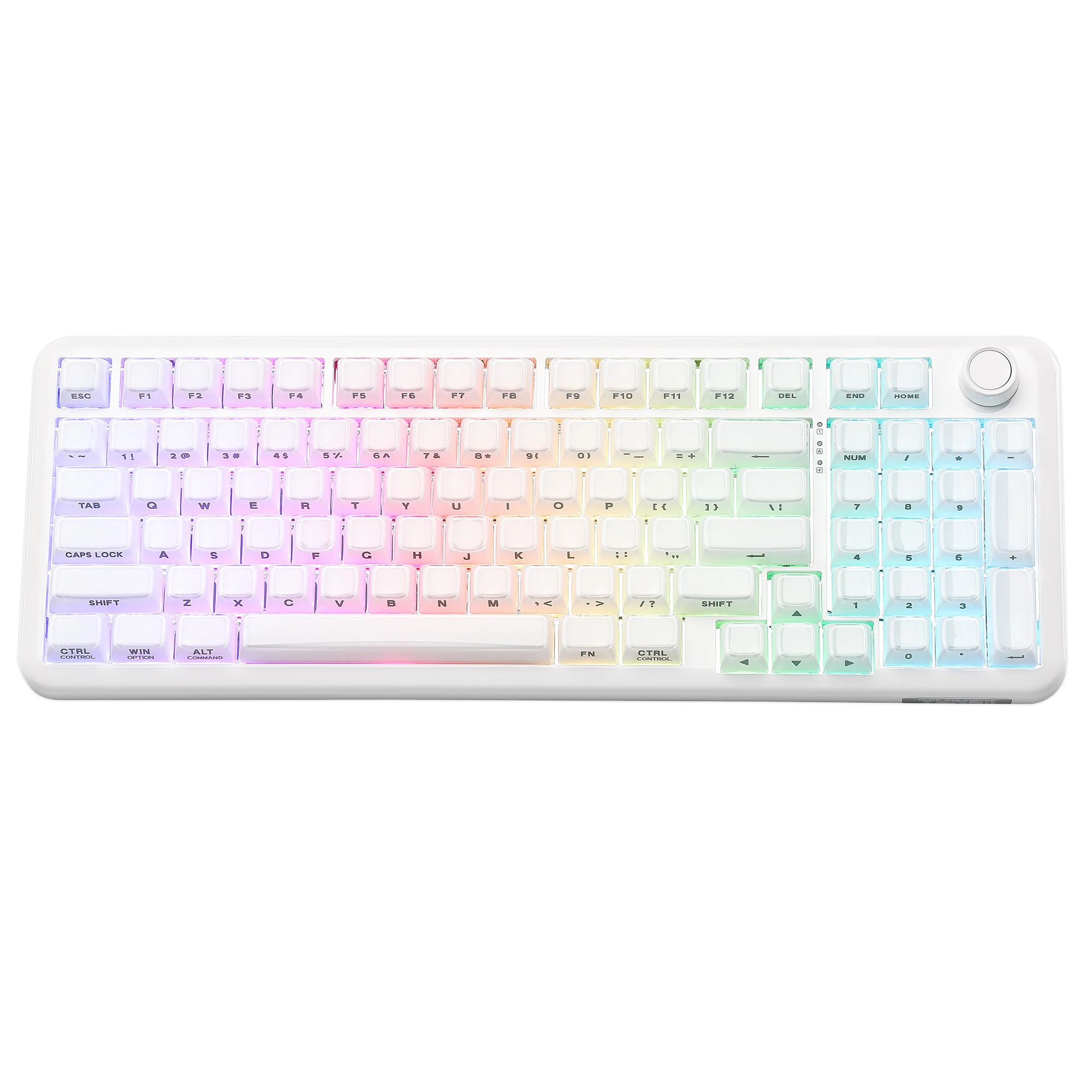 YUNZII X98 Solid Version QMK/VIA Wireless Mechanical Keyboard with Knob, Jelly Gaming Keyboard, Hot-Swap Gasket RGB for Win/Mac