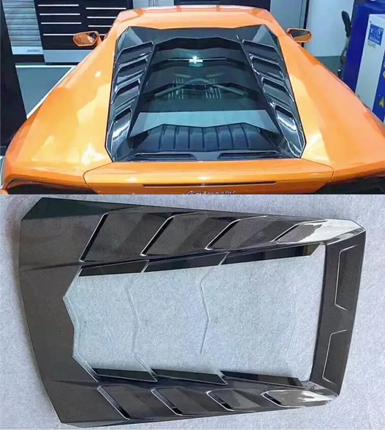 

Real Carbon Fiber Transparent Rear Bumper Trunk Lid Engine Hood Bonnet Vent Cover For Lamborghini Huracan LP580 LP610