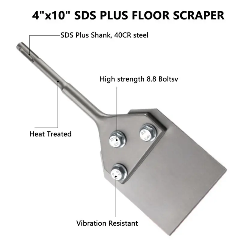 RABIT AS59Power Tool Shovel Included SDS Plus Rotary Hammer Drill Floor Scraper Tool Kit With 4 Inch Wide Blade For Efficient