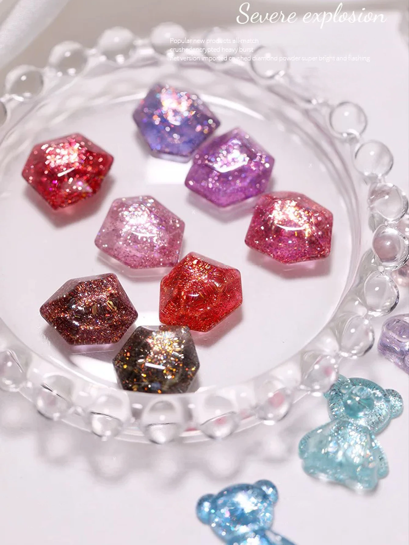 1 قطعة ZH موضة شعبية الثقيلة المتفجرة بريق هلام مسمار البولندية 2025 الخريف الأظافر جديد سوبر لامعة ورقة مسمار ملصقات الأظافر لوازم #2