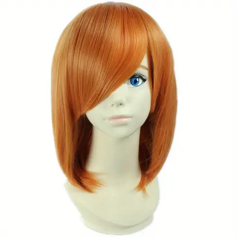 COSPLAZA Cosplay Wigs Nami Short Straight BOB Lovely Orange Girls Dress Up Anime Show Party Synthetic Hairs