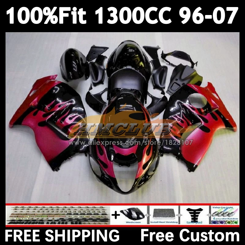 Body For SUZUKI Hayabusa GSXR 1300 GSXR1300 96 97 98 99 01 36No.16 GSXR-1300 flames red 2002 2003 2004 2005 2006 2007 Fairing