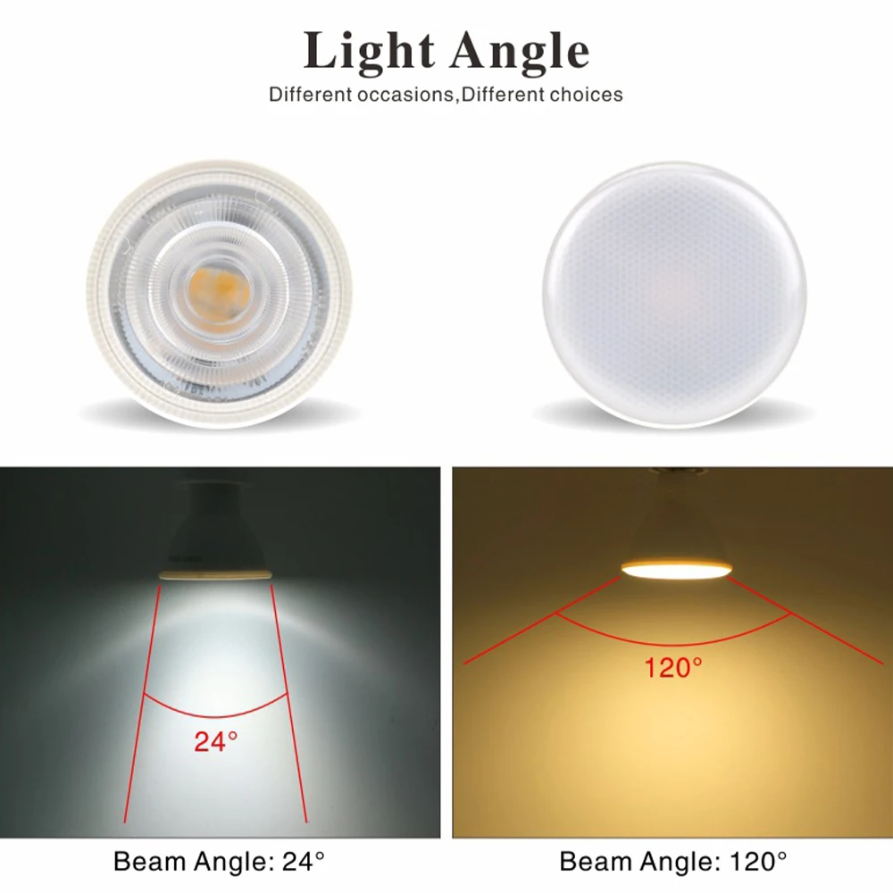 LED Lamp GU10 MR16 E27 E14 220V LED Spotlight 6W LED Downlight Ceiling Light Lampara LED Bulb Energy Efficient Warm White Light