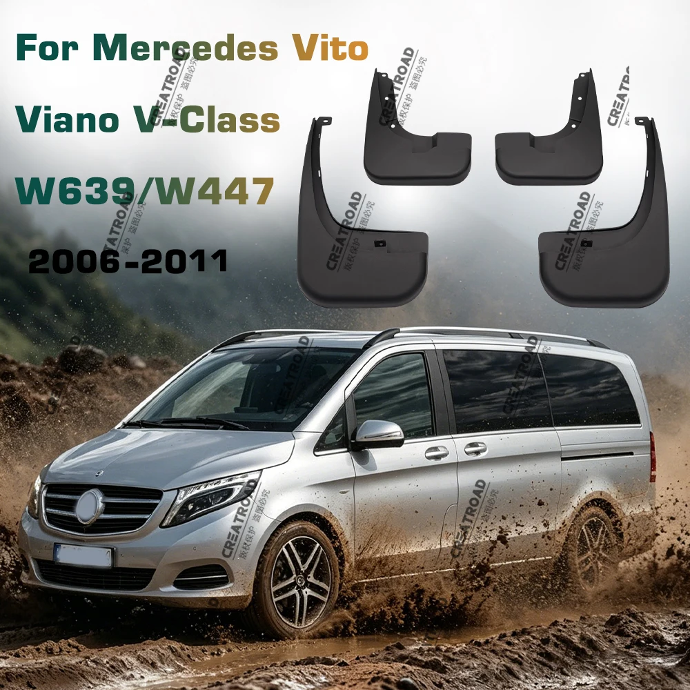 Für Mercedes Benz Vito Viano V-Klasse 2006 2007 2008 2009 2010 2011 W639 W447 Kotflügel Schmutzfänger Spritzschutz Kotflügel Schlamm