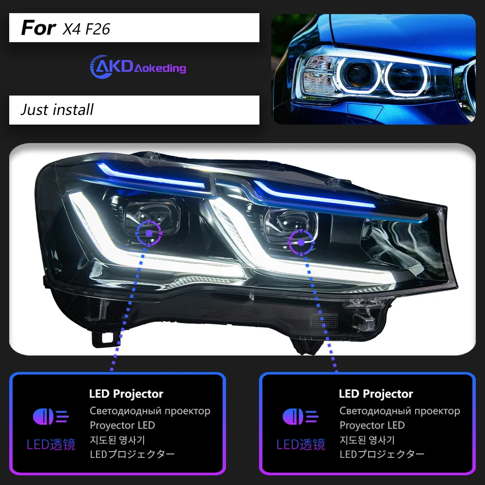 BMW X3 F25 LEDヘッドライト 2014-2017 X4 F26 ヘッドランプ DRL