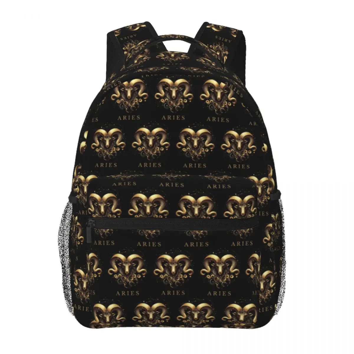 

Zodiac Sign Aries Backpack Student BookBag Kids School Bag Laptop Shoulder Bags for Men Women