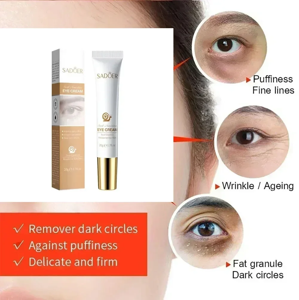 Anti-Wrinkle Eye Cream Dark Circles Remove Eye Bags Puffy Reduce Wrinkles Fine Lines