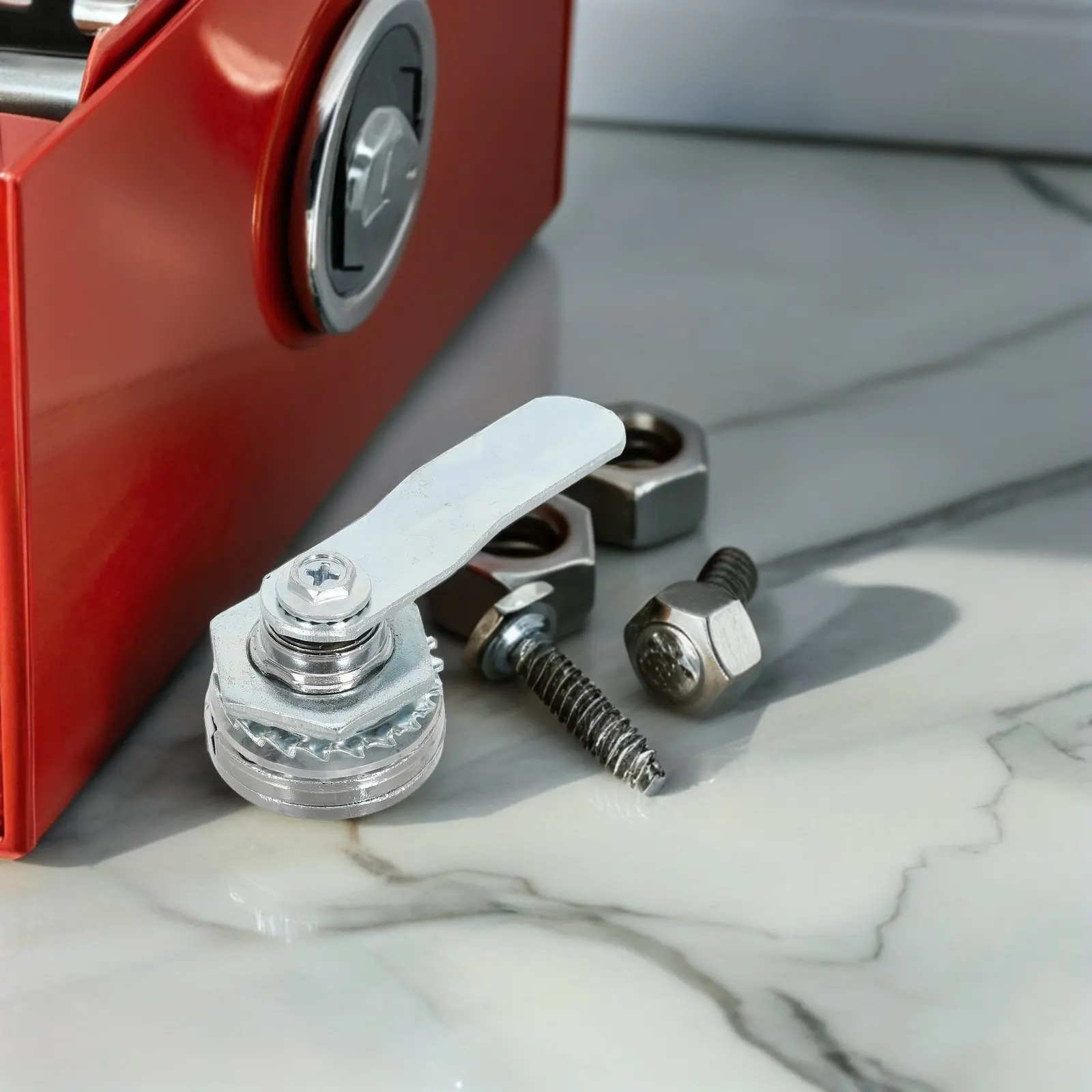 2Sets Sturdy Zinc Alloy Drawer Cam Lock Cylinder with Key Secure Cabinet Latch for Distribution Box Utility Locker