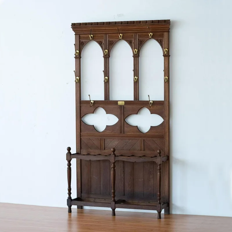 

French retro coat rack antique living room porch rack