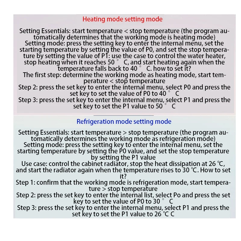 AEE6-ZFX-W3003 Mini regolatore di temperatura Termostato Termoregolatore Riscaldamento e raffreddamento Incubatrice intelligente