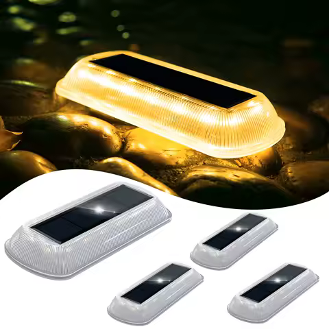 1pc LED Solar Deck Lights Stair Light Outdoor IP65 Solar Light Decor Lighting For Garden Deck Solar Underground Lamp Lawn Light