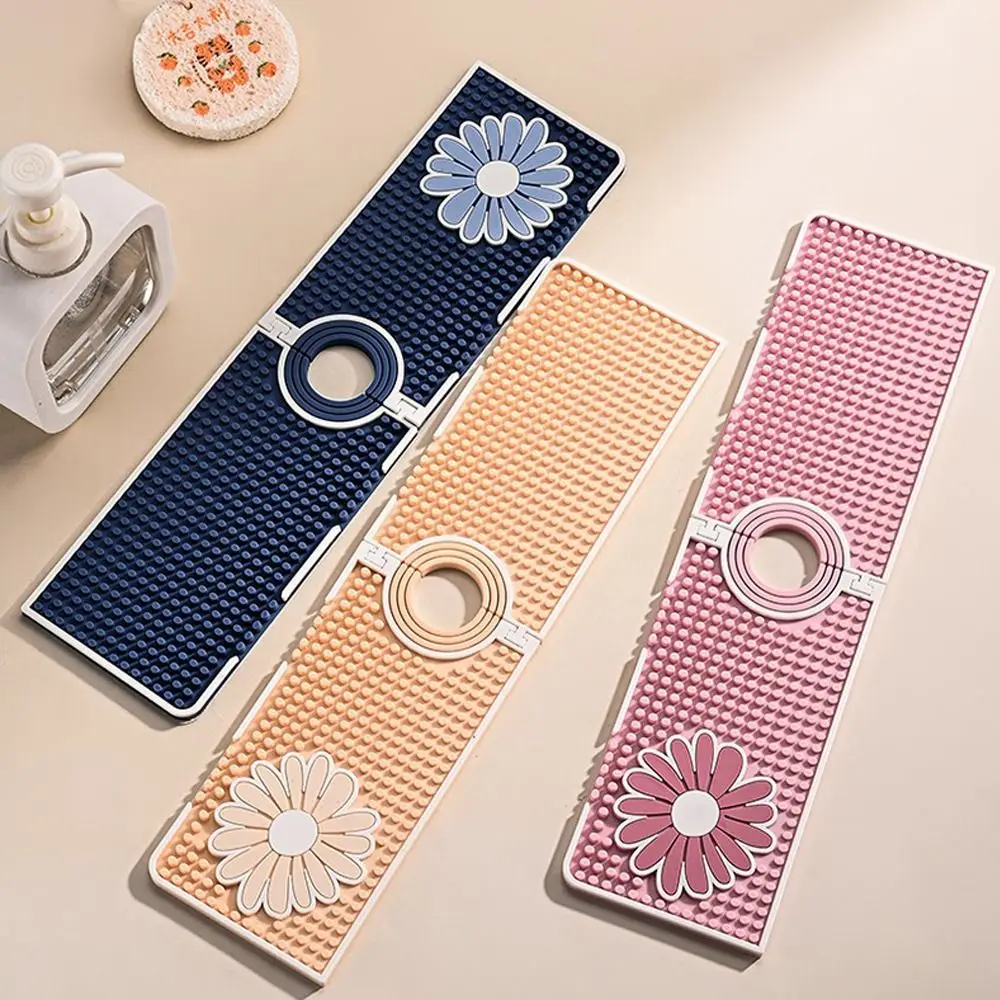 Soft Faucet Mat Splash Proof flexible Draining Drying Pad Multipurpose Sponge Storage Basket Water Catcher