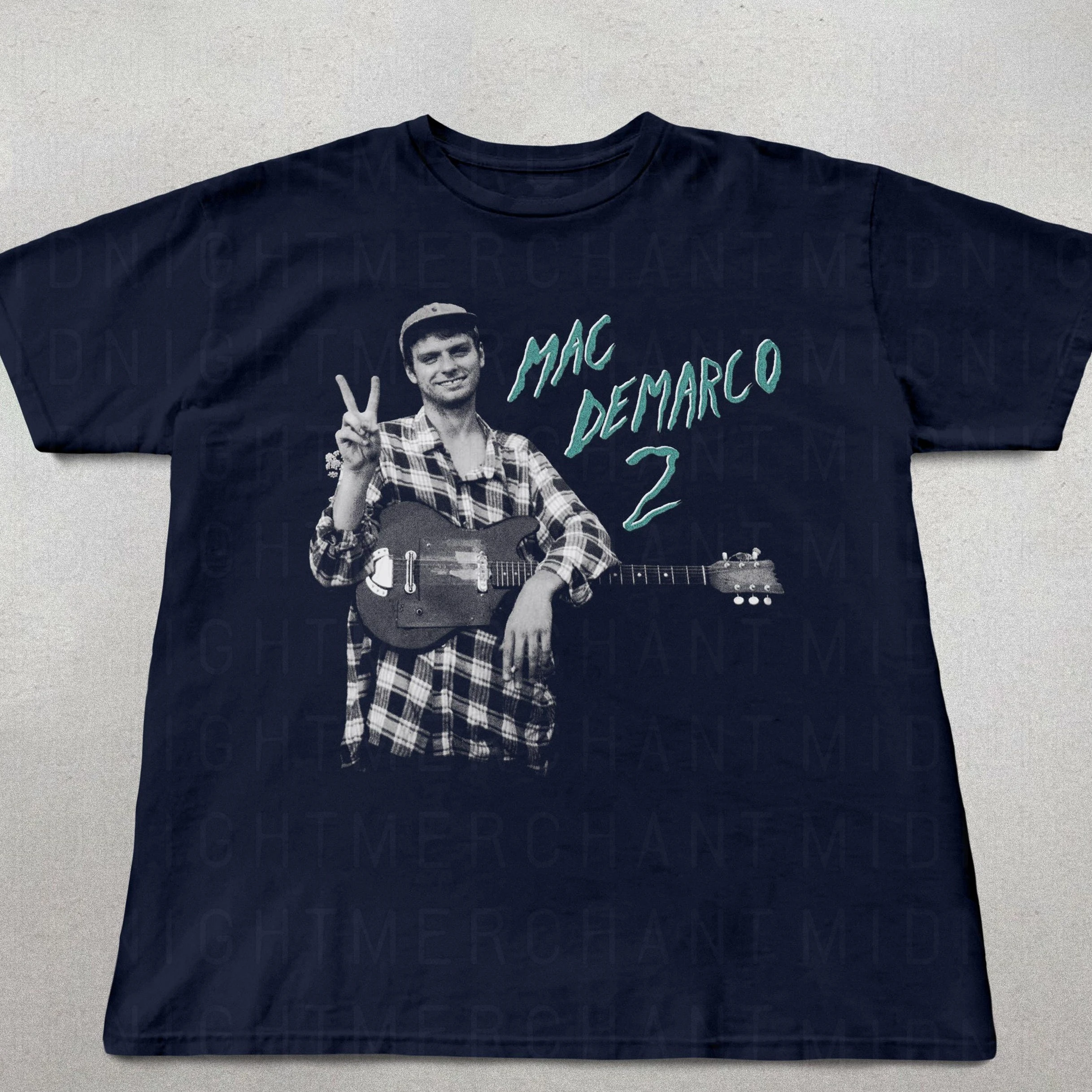 Camiseta Mac DeMarco Peace Sign Album 2 Merch Vintage 2026 de verano, camiseta 100% de algodón unisex para hombre y mujer, camiseta para fanáticos de la moda Y2k