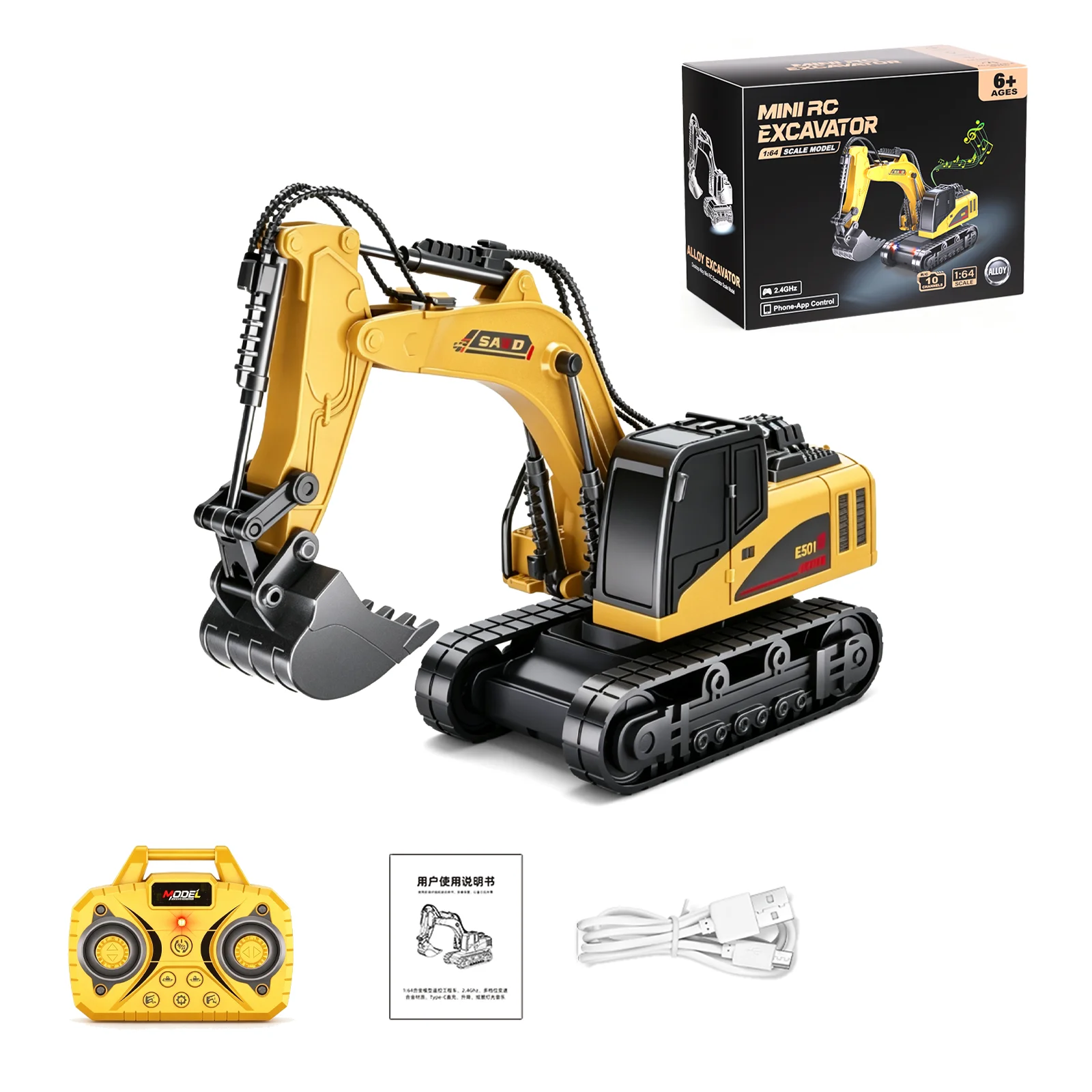 1:64 Mini RC Excavator 10‑Chan - огляд і ціна Rc Hobby Excavator