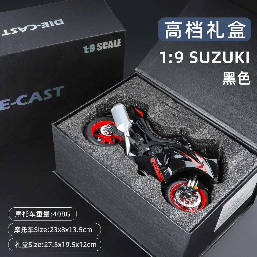 1:9 2022 SUZUKI Hayabusa GSX-100 Alloy Motorcycle Model Toy Vehicle Collection Carrying Lighting Off Road Autocycle Toy Car