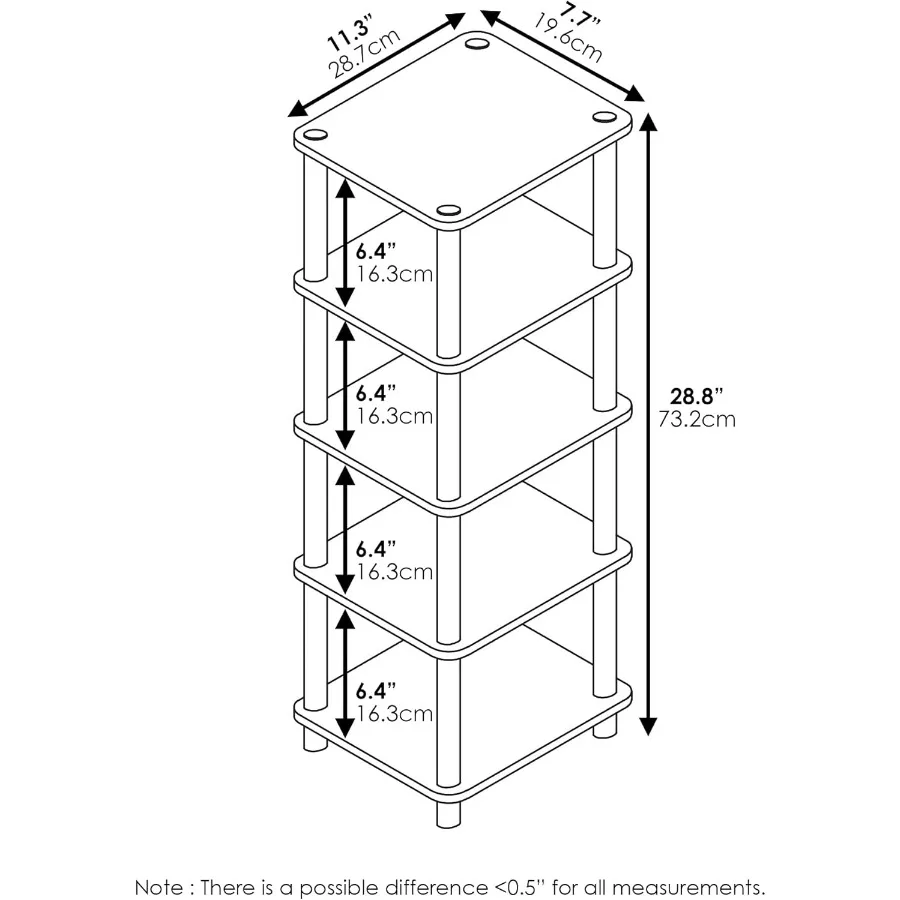 Modular 4-Grid Organizer Rack, Wall Mount Storage Shelf for Closet Kitchen Bathroom Decor