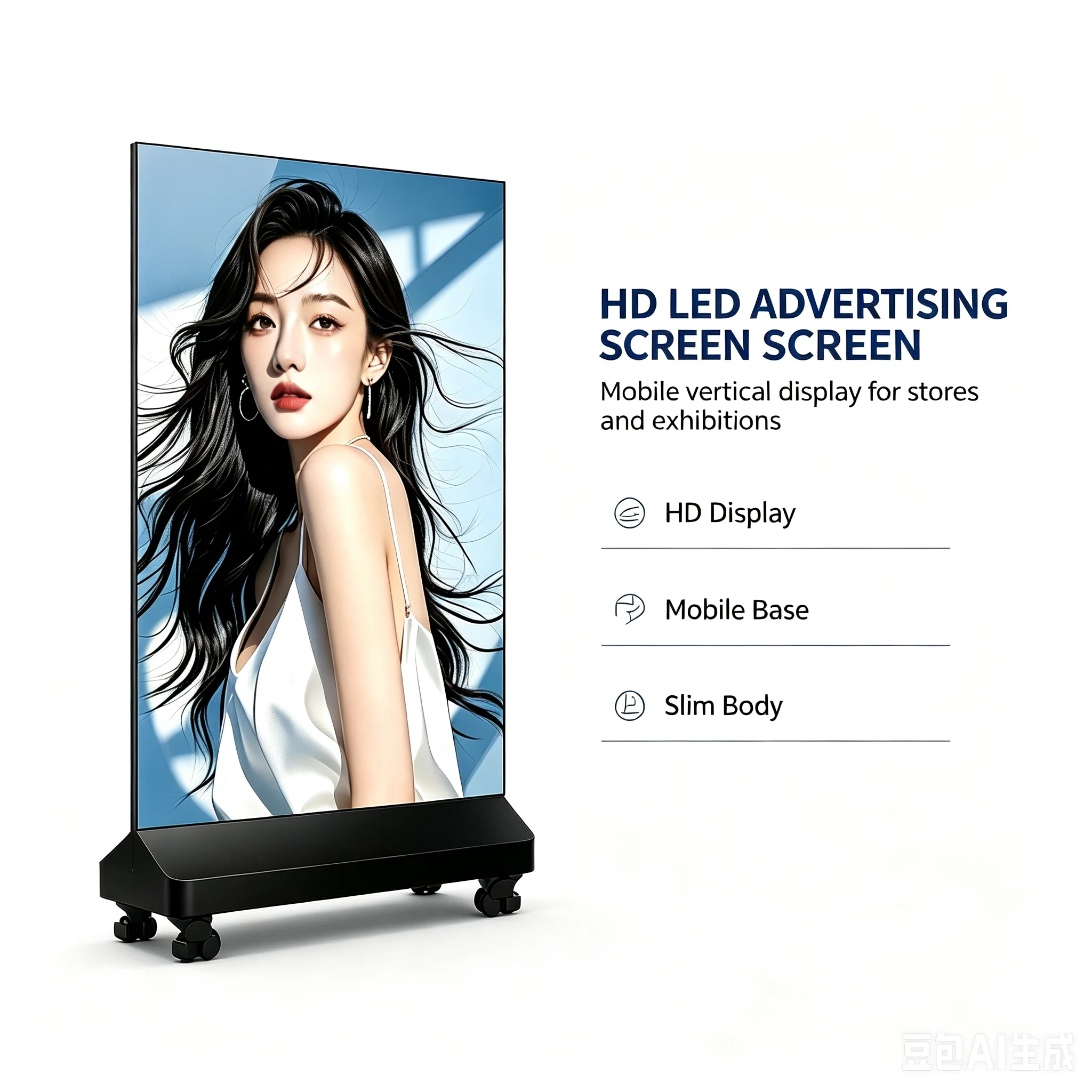 P1.86 GOB 640x1920mm Indoor Commercial LED Poster Display for Advertising and Promotion