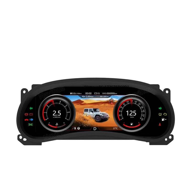 

Navihua 12.3 Inch Automotive Dashboard Car Gauges Digital Instrument Cluster Car LCD Dashboard for Wrangler