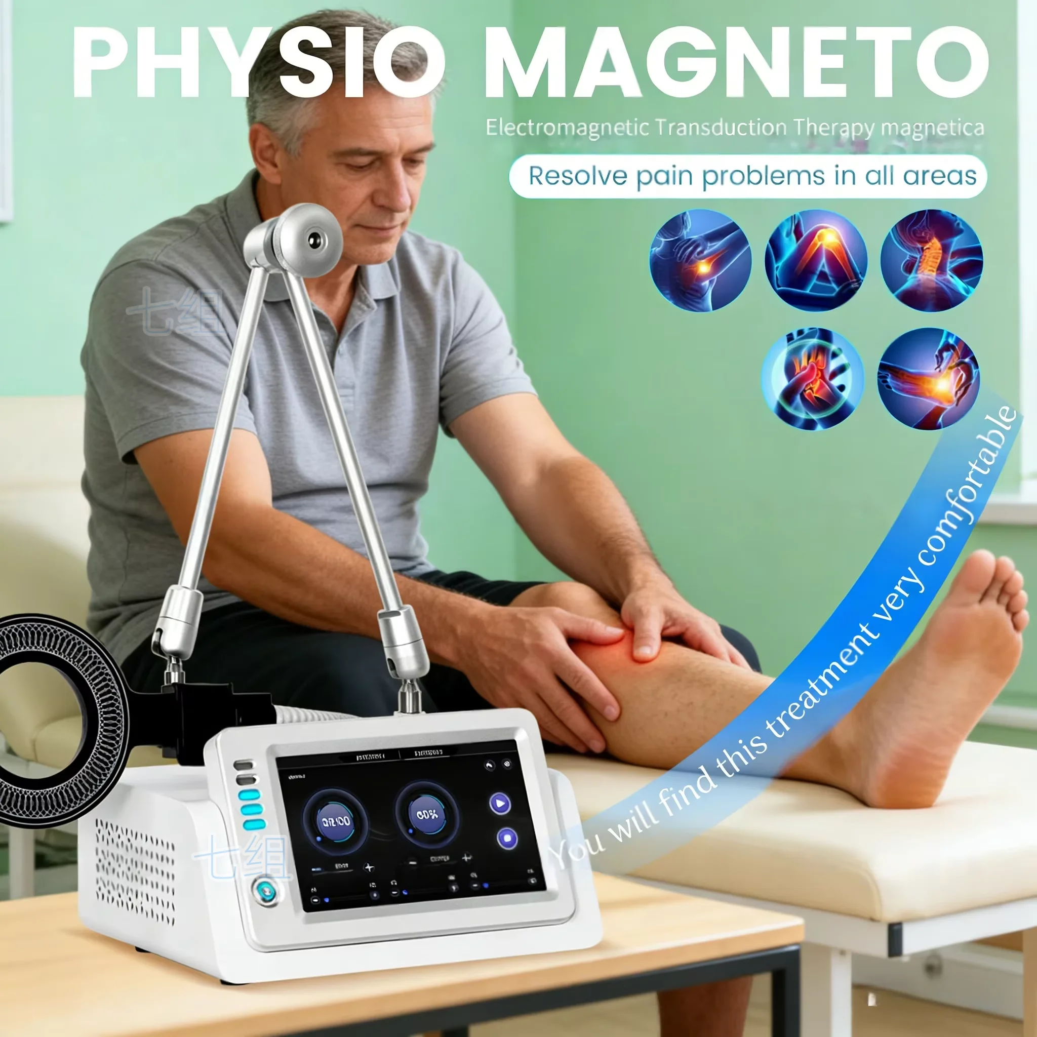 

Professional PEMF Magneto Physio Machine - Pain Relief for Sports Injury Fracture Arthritis Non-Invasive Magnetic Physio Device
