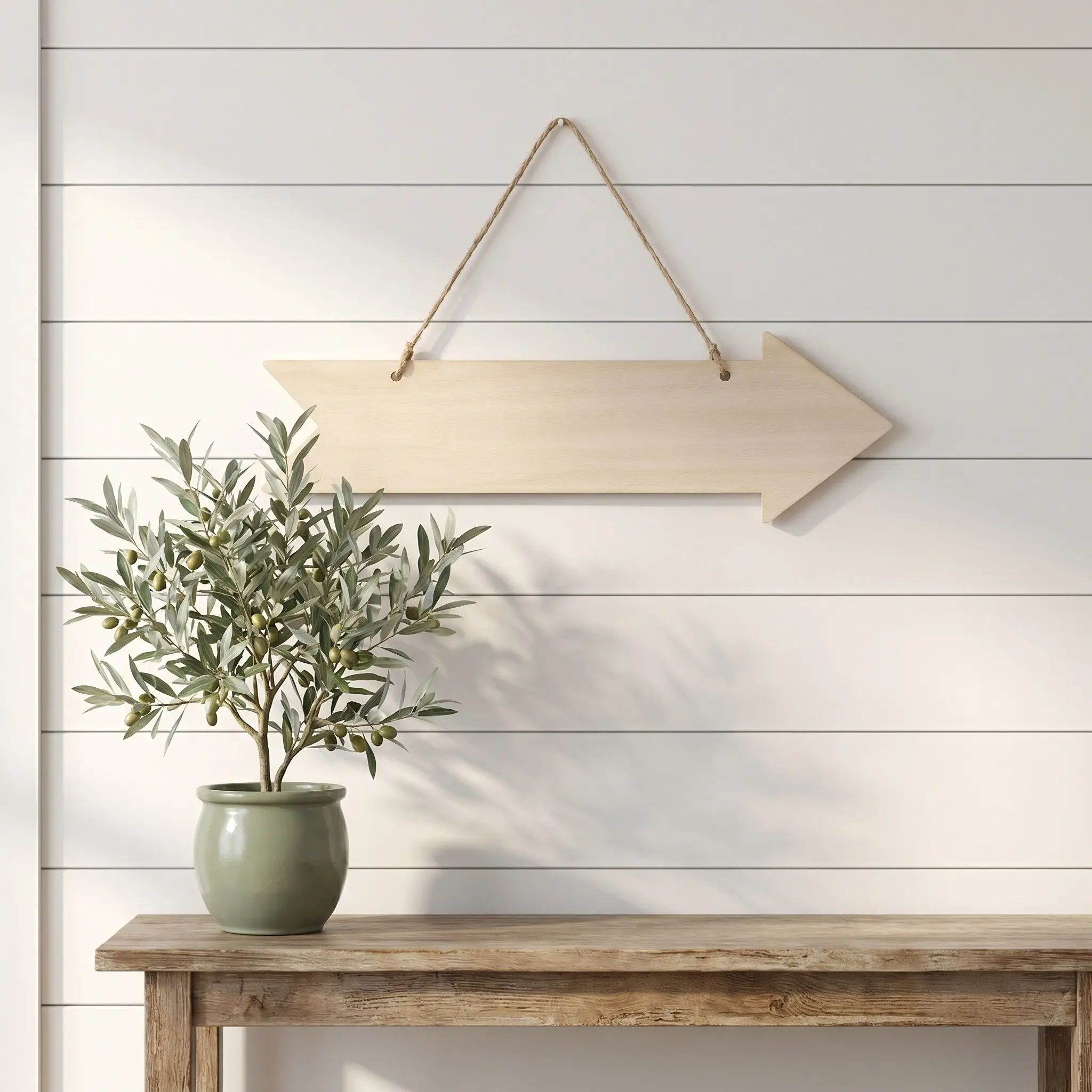 10Pcs Unfinished Wooden Arrow Sign Blank Rustic Hanging Plaque 11.8x3.9in DIY Craft Paintable Wood Arrows for Home Classroom