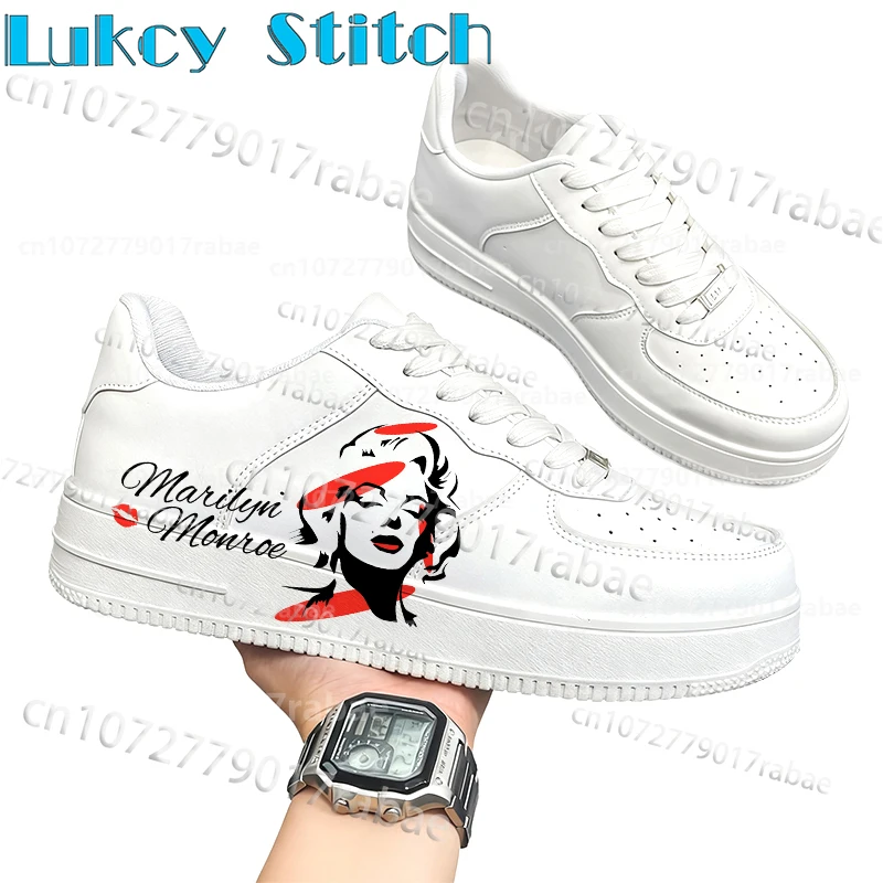 

superstar Marilyn Monroe 3D Printing Design Adult Board Shoes man woman White series shoes autumn winter season