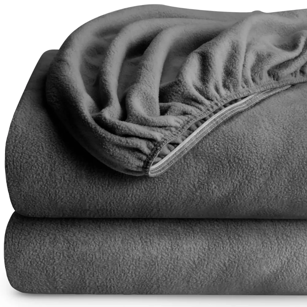 Bedspreads for Bed Cover Full Set Plush Polar Fleece King Gray Mattress Topper Deep Pocket 2 Pack Fitted Sheet Home Textile