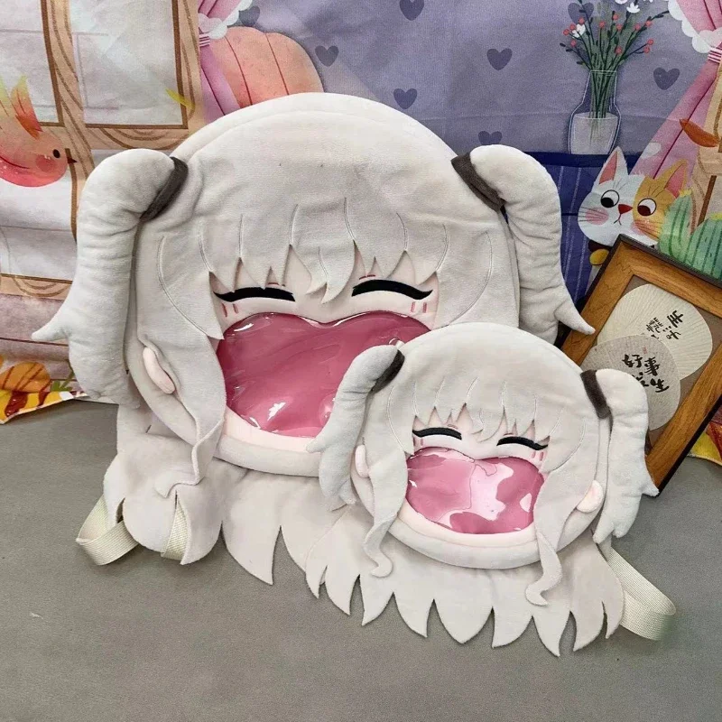 Anime Girls Tomori Nao Kawaii Face Cosplay Lolita Girls Itbag Plush Stuffed Backpack Funny Transparent Shoulders Bag Decor Gift