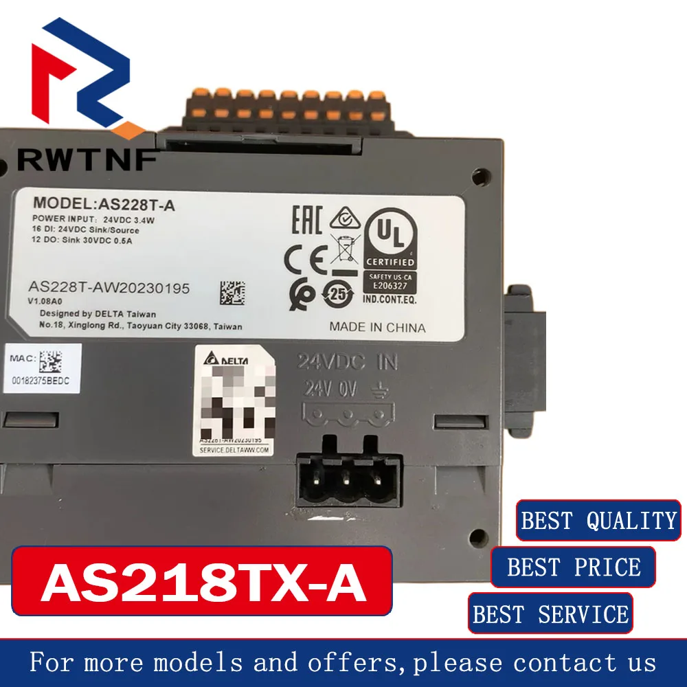 Brand New Genuine AS218TX-A Delta AS series PLC programmable logic controller,100% original warehouse stock