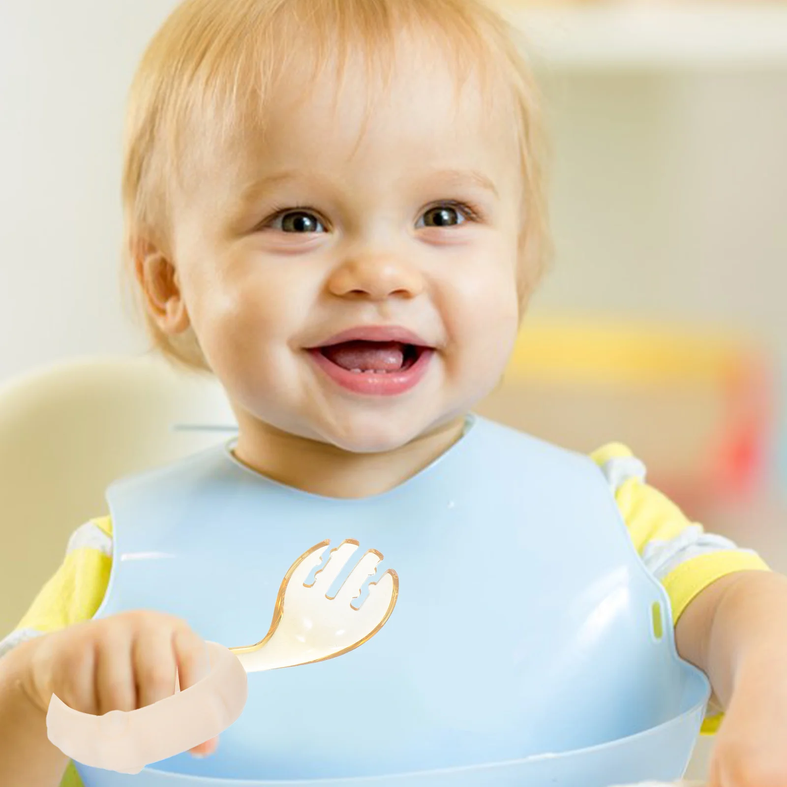 1 مجموعة الطفل تعلم مجموعة أدوات المائدة مريح طفل ملعقة شوكة عدة آمنة السلس حواف الميكروويف مقاومة أدوات التغذية الاطفال الذاتي