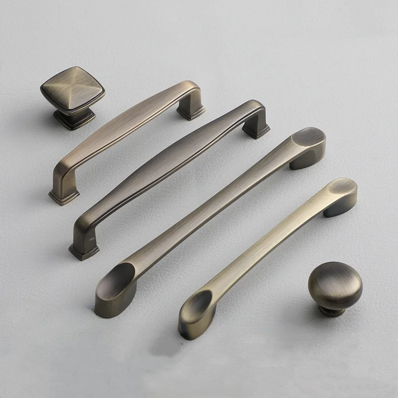 Poignées de porte d'armoire antiques en bronze Foy, boutons de meubles, Cisco, garde-robe, cuisine