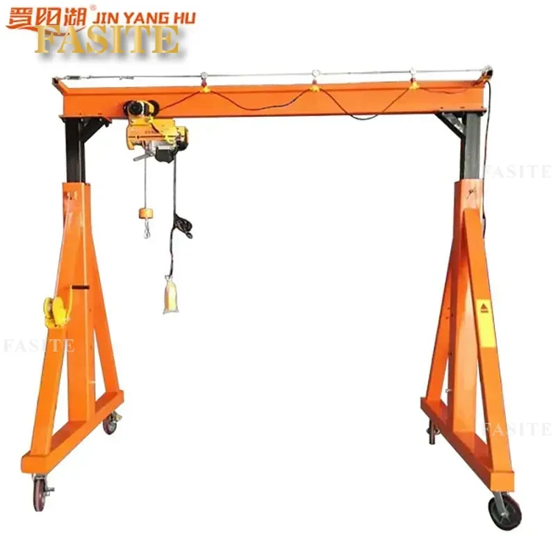 For PT2-1 Gantry Crane Small Mobile I-Beam Hoist Lifting Tool Simple Structure Workshop Warehouse Use Easy Installation