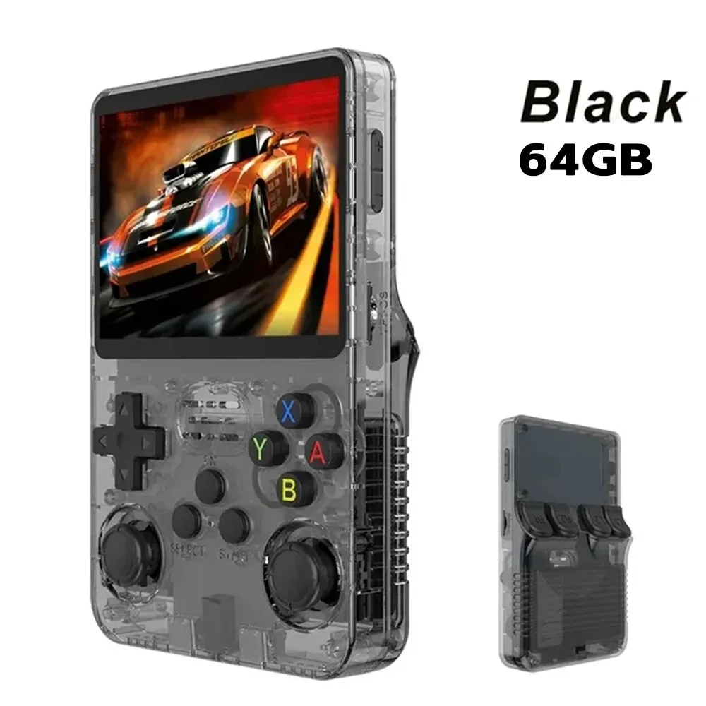 R36s Neue Handheld-Spielkonsole Open-Source-Linux 3,5-Zoll-IPS-Bildschirm Handheld 128GB Videoplayer Weihnachtsgeschenk