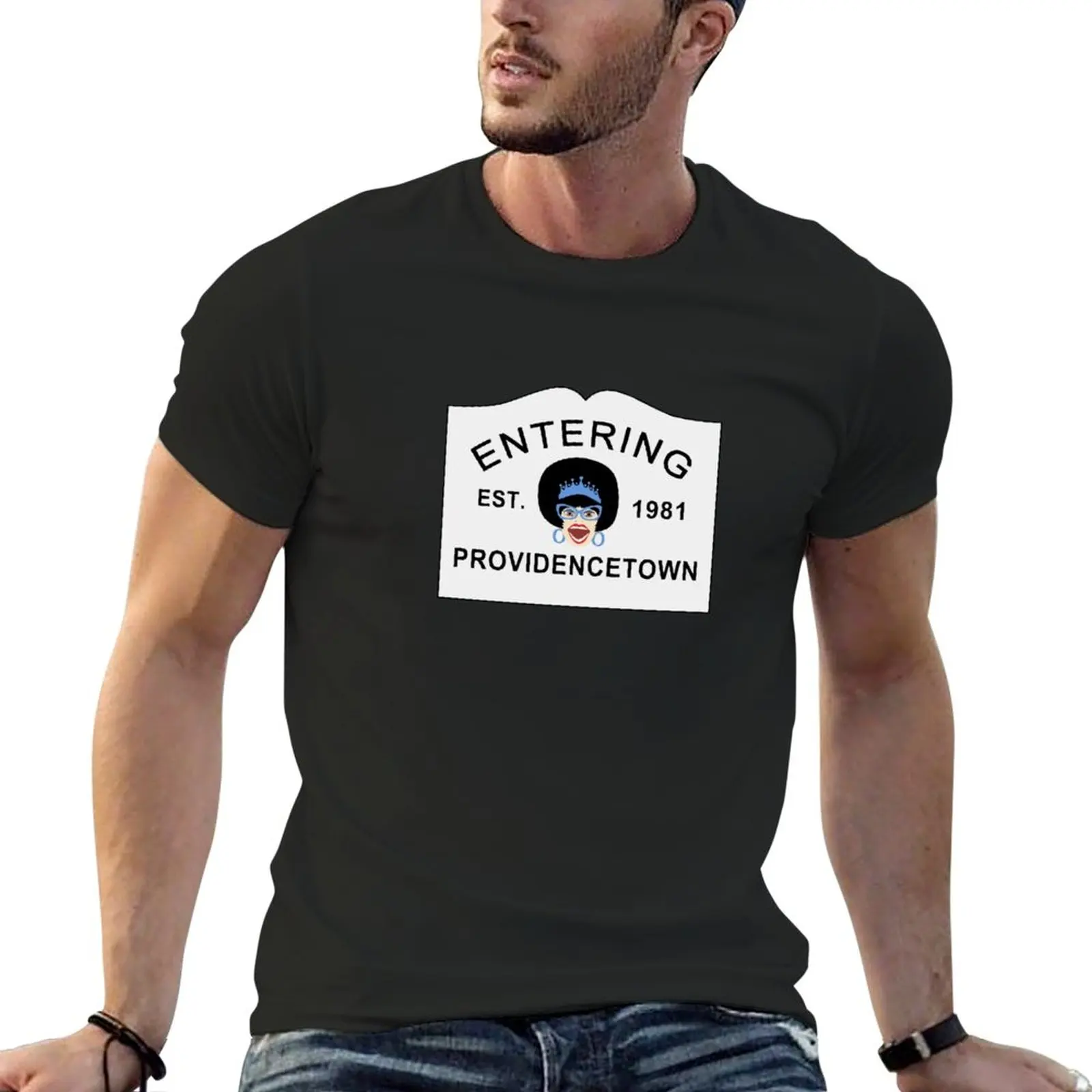 Miss R - Entering Providencetown T-Shirt quick drying funnys vintage clothes t shirts men