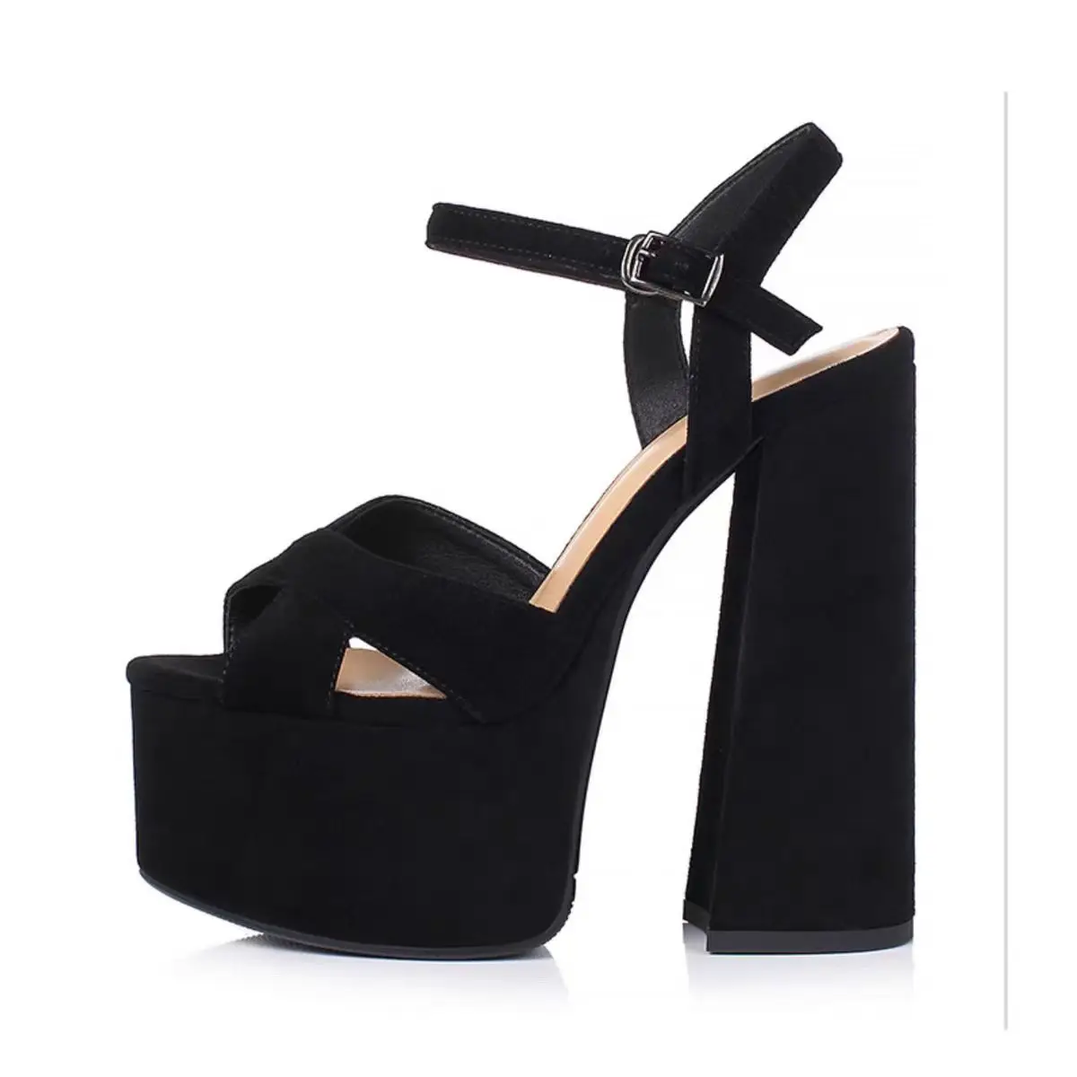 

High Heels Sexy Spring Summer Waterproof Sky High Thick Heel Sandals Sexy