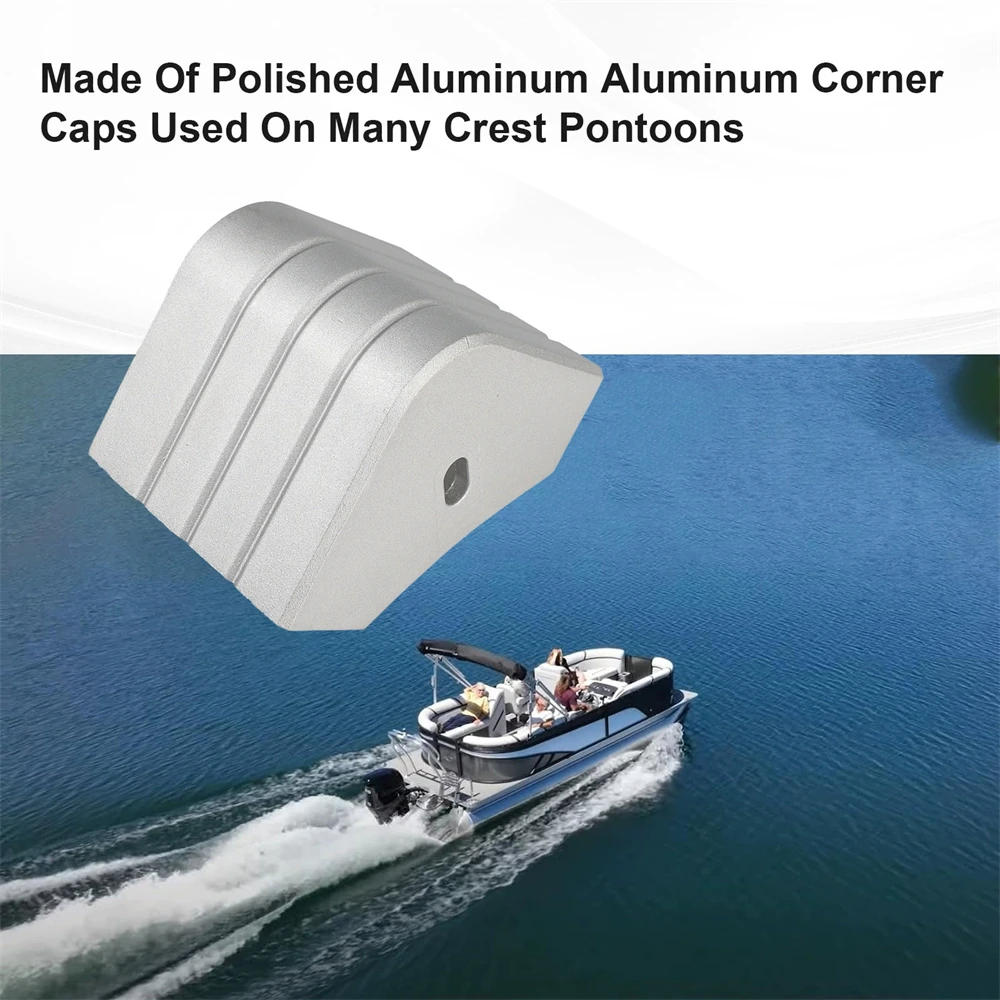 ​4 Pack Crest Style Pontoon Boat Al Corner Cap Casting Deck Corner