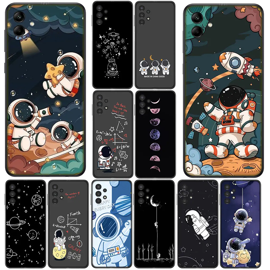 Роскошный чехол Moon Astronaut Stars Sky для Samsung Galaxy A17 A07 j7 J5 J6 J2 Prime J8 A01 A02 A03 A23 A71 A72 A41 M06 M16 M56 M23