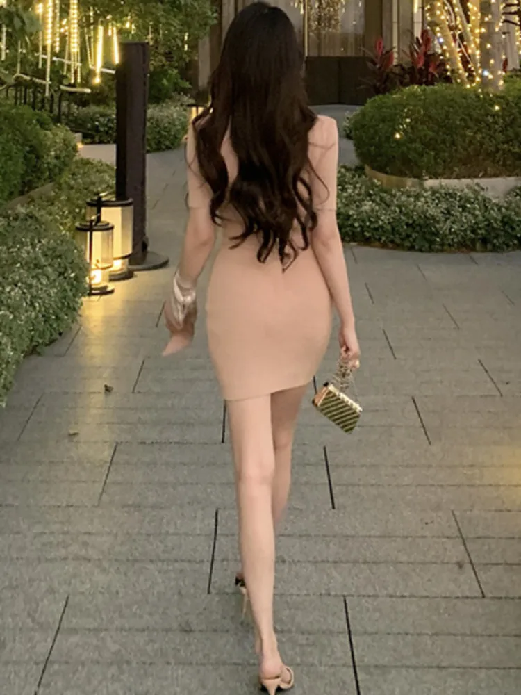 2025 verão com decote em v vestido de festa curto para mulheres fino ajuste sexy bodycon vestido para mujer robe femme roupas femininas