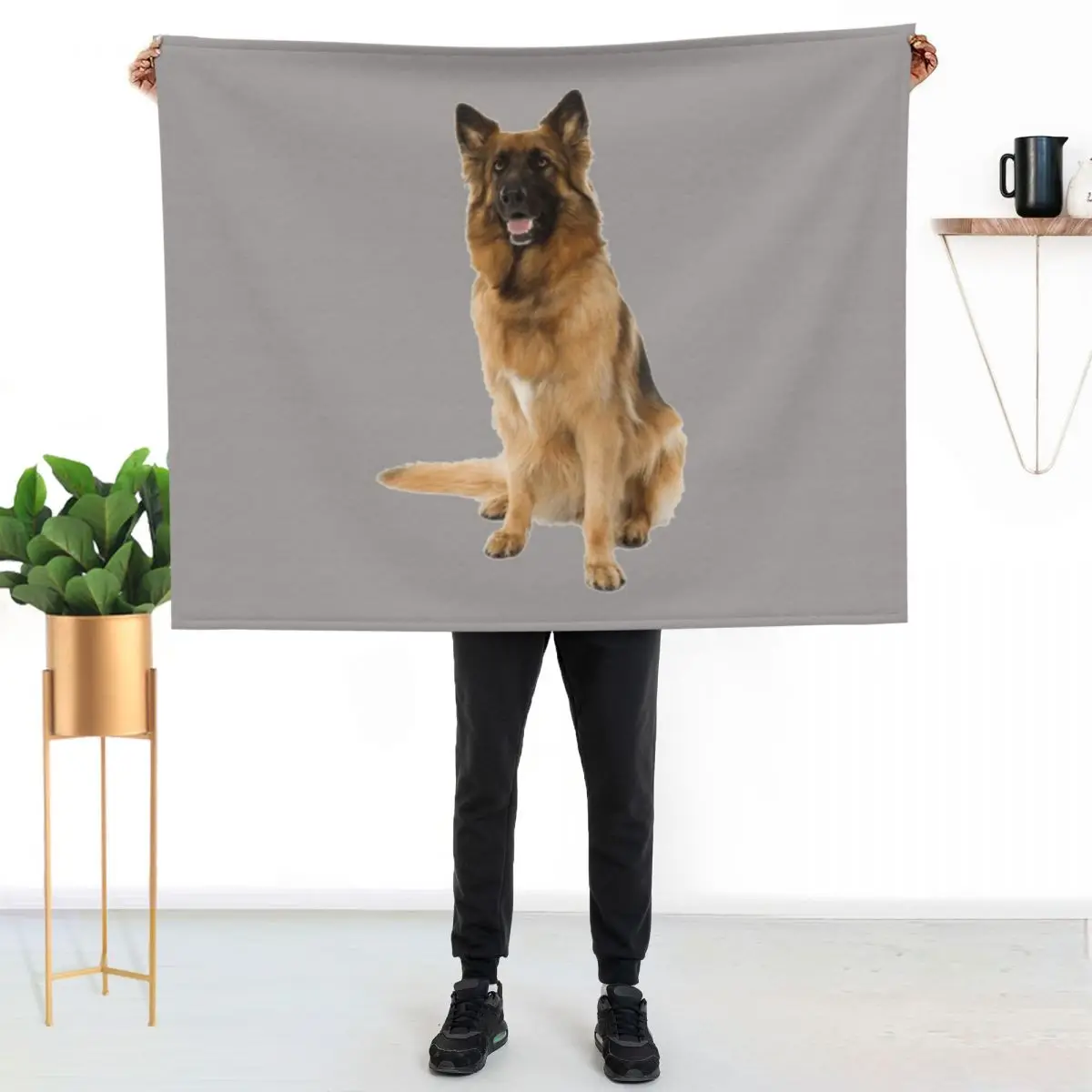 German Shepherd Dog Throw Blanket couch cozy soft plush fuzzy picnic outdoor blanket