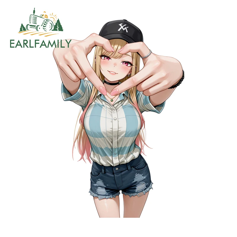 EARLFAMILY Love Marin Kitagawa Car Stickers And Decals Anime Computer Cooler Decal Scratch-Proof Waterproof Trolley Accessories