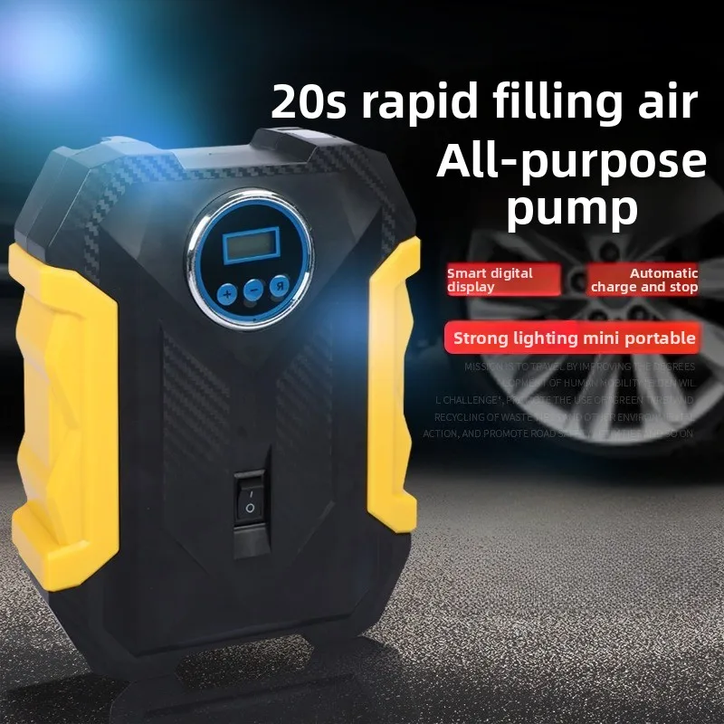 

Автомобильный воздушный насос с цифровым дисплеем, освещение шин, электромобиль, воздушный насос, мини-умный портативный автомобильный воздушный насос