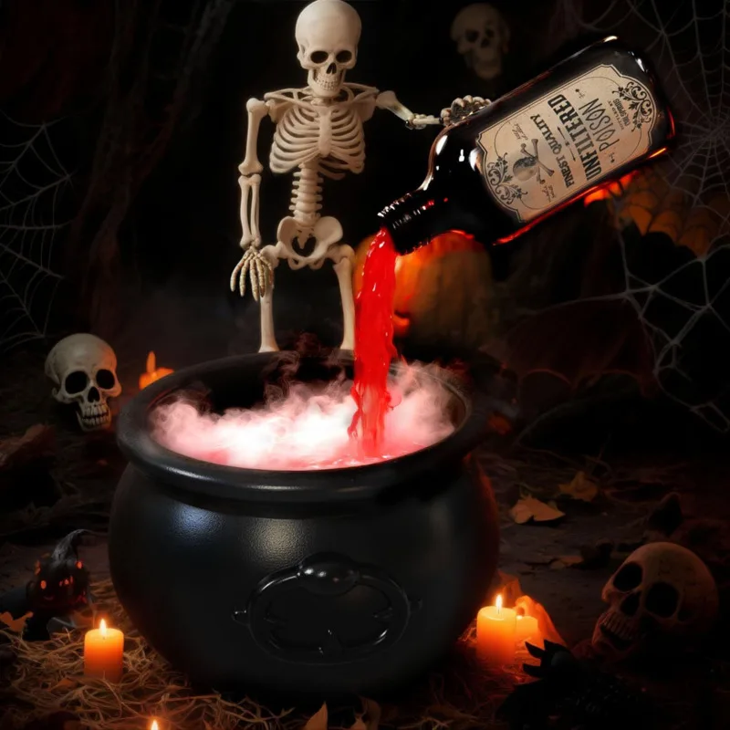 

Flaming Bat Bucket Halloween Decorations Halloween And Easter Gift Indoor Atmosphere Arrangement Supplies Decorations New