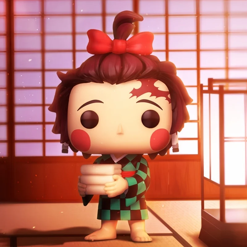 

New Arrival Pop Demon Slayer Series Kimono Tanjiro Kanzaki Oki Kimono Mouheira Nosuke Peripheral Anime Figure Tabletop Kids Toys