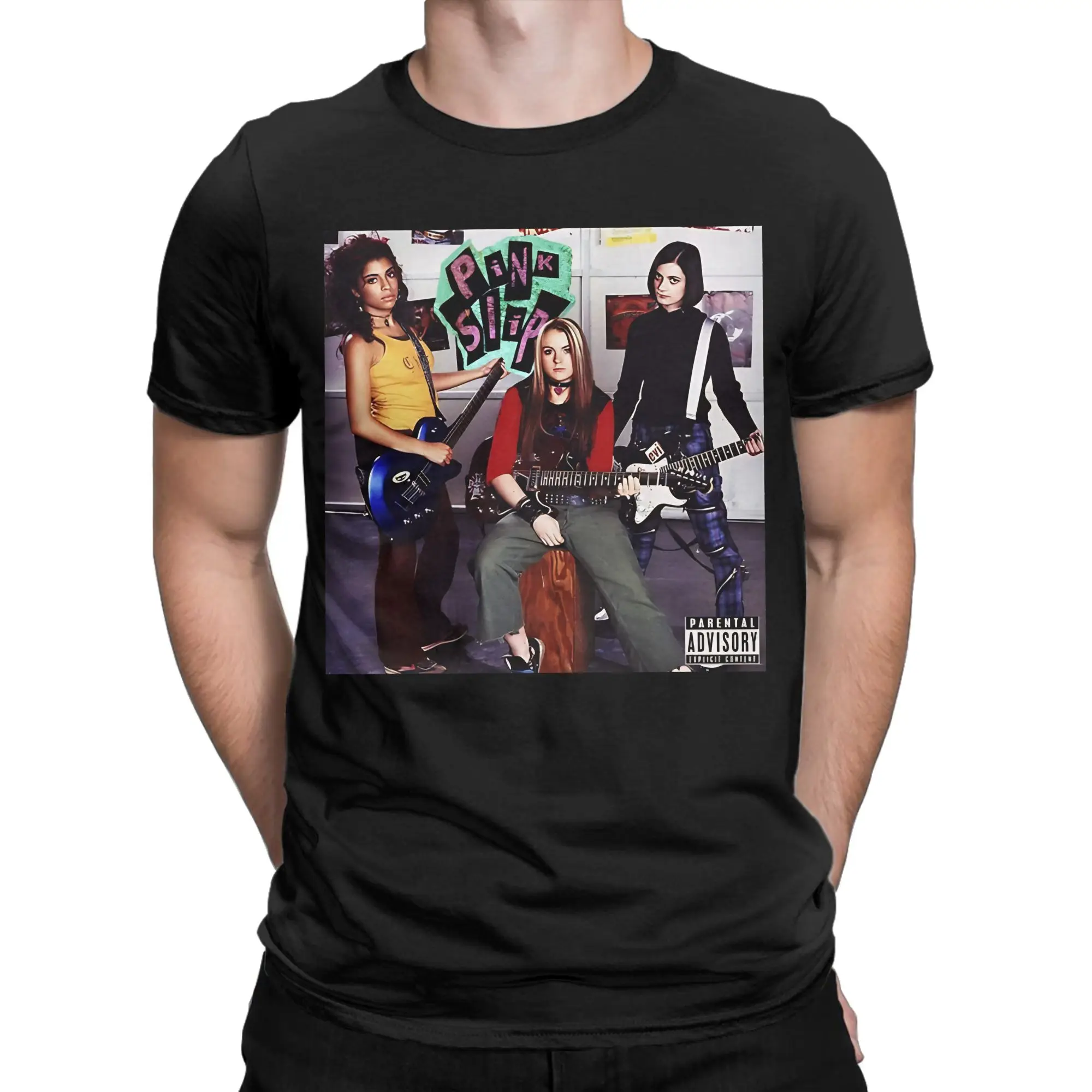 Freaky Friday Pink Slip Album Graphic Funny 100% Cotton T-Shirt Lindsay Lohan Tops Tees For Men