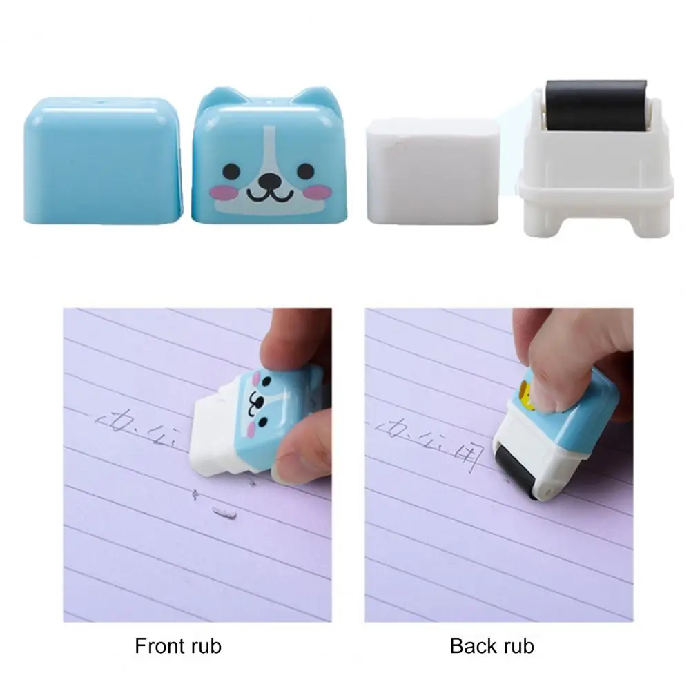 6Pcs  Soft Erasers Durable Drawing Writing Correction Stationery Rubber Sophisticated No-Residue Eraser