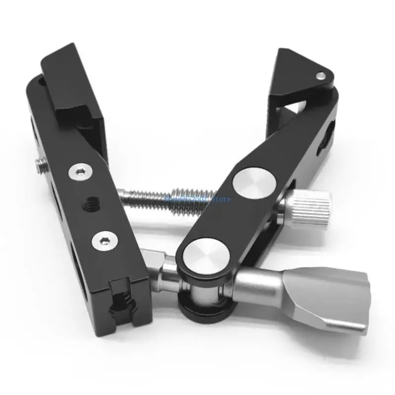 

Y3NC Camera Clamp with 1/4 3/8 Screw Holes Camera Mount Adapter for LCD Monitors and Light Stands for Photography Vlog