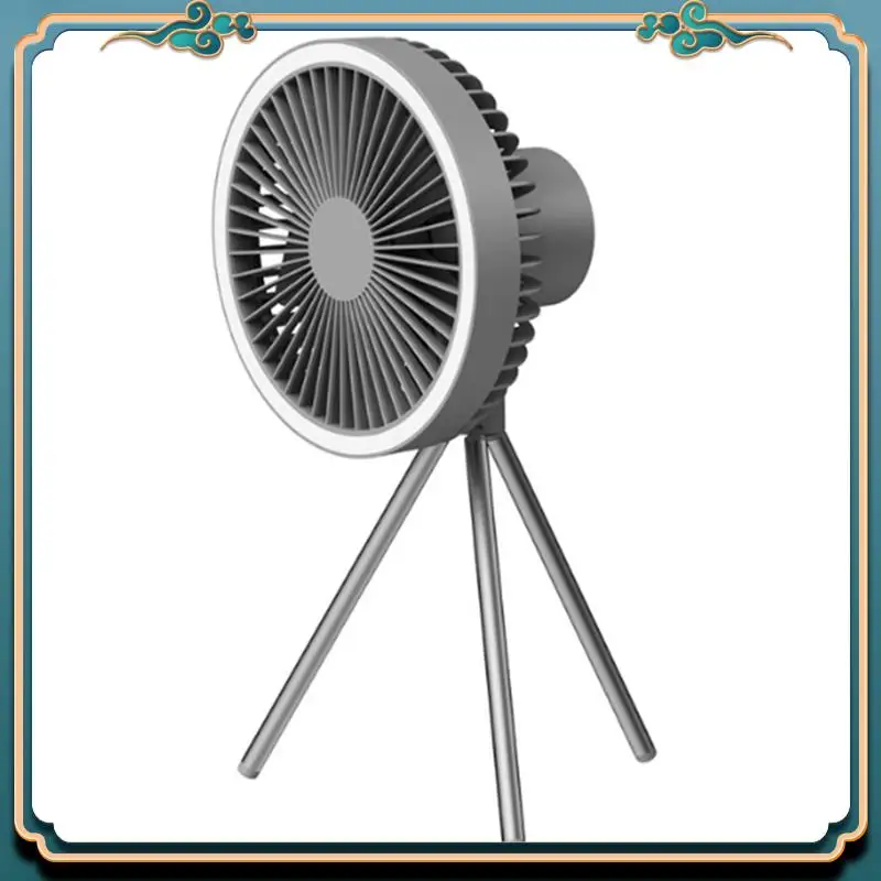 10000Mah Outdoor Camping Rechargeable Fan Wireless Tent Electric Ceiling Fan With External LED Lighting Battery Highly Recommend