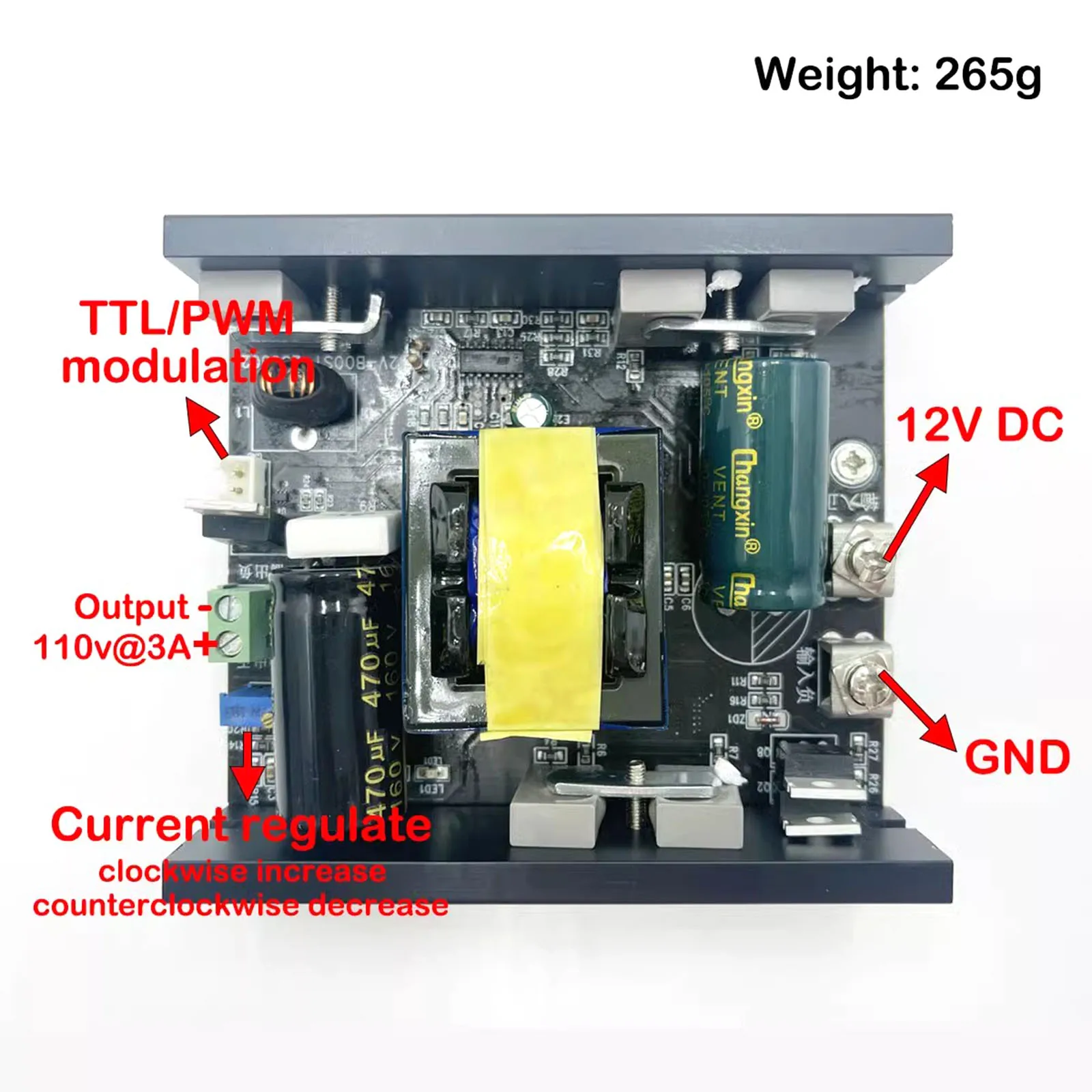 NUGM31 PLPM4L-450B Laser Module Driver Board 12V Boost 110V@3.3A Constant Current