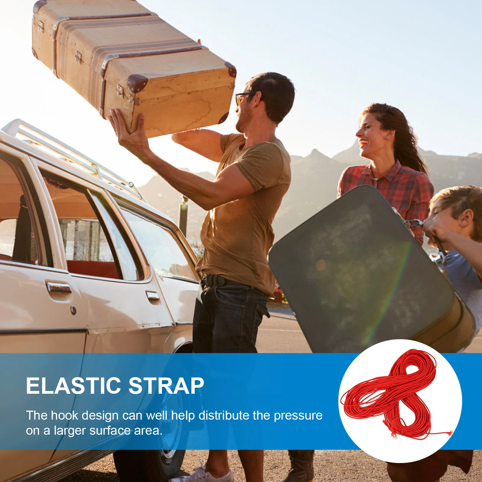 

45 Meters Heavy Duty Bungee Cords Outdoor Elastic Rope For Luggage Tent Fixing Polypropylene Latex 2Mm Cord Strap Camping Hiking