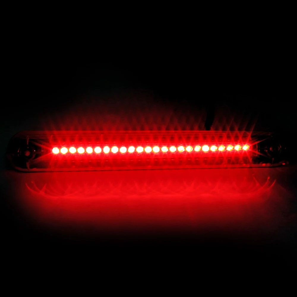 1 قطعة مركز السقف الخلفي Led الثالث 3rd الفرامل البضائع ضوء الجمعية ، العالمي 3rd ضوء الفرامل 24 LED الفرامل وقف 3RD الذيل ضوء مصباح