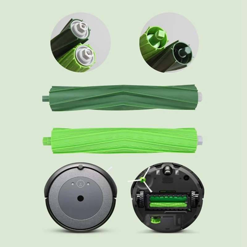 Peças de reposição para irobot roomba i3 i3 +, i4 i4 +, i6 i6 +, i7 i7 +, i8 i8 +, j7 j7 +, e5 e6 e7, filtros de escovas laterais de rolo